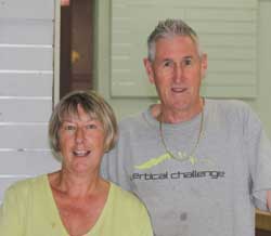 Sue and John Maple in the now-bare Ashburton store. 