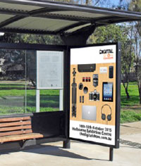 Bus Shelter advertising mock-up for The Digital Show.