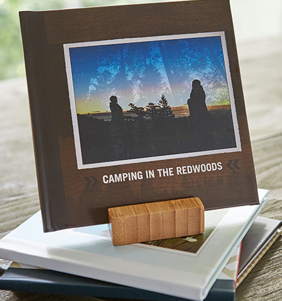 Shutterfly's TripPix photo books takes five minutes to put together and cost $20, complete with shipping and bamboo display stand.